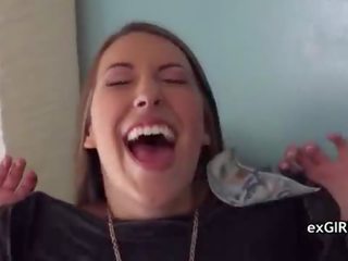 Cheating ex-girlfriend fucked on homemade fuck video