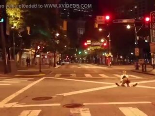 Clown gets member sucked in middle of the street