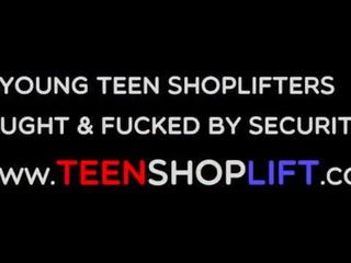 Teen stripper caught stealing from a shop and works security