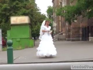 Rejected bride blowjob in car in public