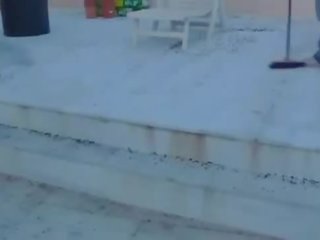 German babe gets assfucked on the roof