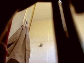 My sister in law in the shower (hidden cam)