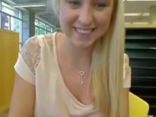 College teen with outstanding boobs squirts hard in library - yourcamz.com