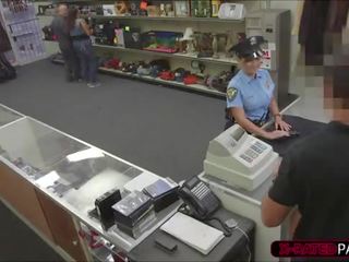 Bewitching Police officer wants to pawn her stuff ends up in the office